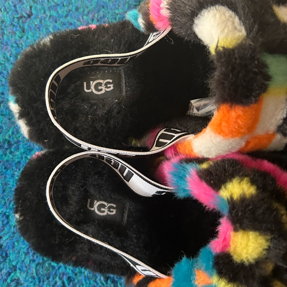 Ugg Fluff Yeah Checkered Multicolored Slipper/Sho… - image 6